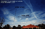 Photo of Chemtrails over Canberra, Australia, 2 November 2001