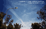 Photo of Chemtrails over Canberra, Australia, 2 November 2001